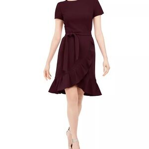 Calvin Klein Purple Wrap Dress